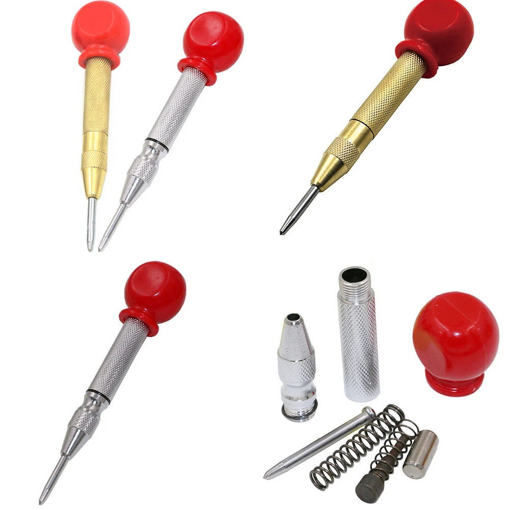 

1 PC 130mm Spring Loaded Press Marker Drilling Tool HSS Automatic Center Pin Punch Spring Loaded Marking Starting Holes Tool