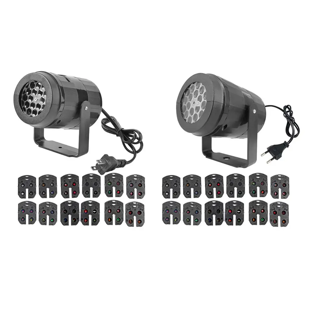 

12 Patterns Christmas Laser Snowflake Projector Halloween LED Waterproof Disco Lights Home Garden Star Light Indoor Decoration