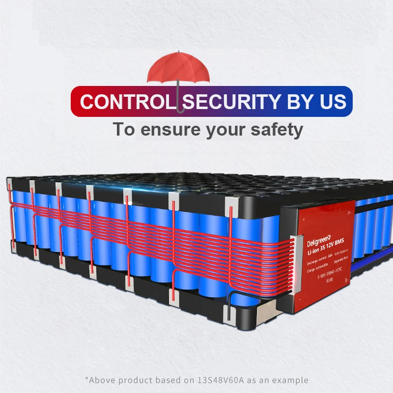 Deligreen 13S Li Ion BMS 15A 20A 30A 40A 50A 60A 48V PCB/BMS для 3 7 V литиевого аккумулятора 18650 LiNCM Polymer