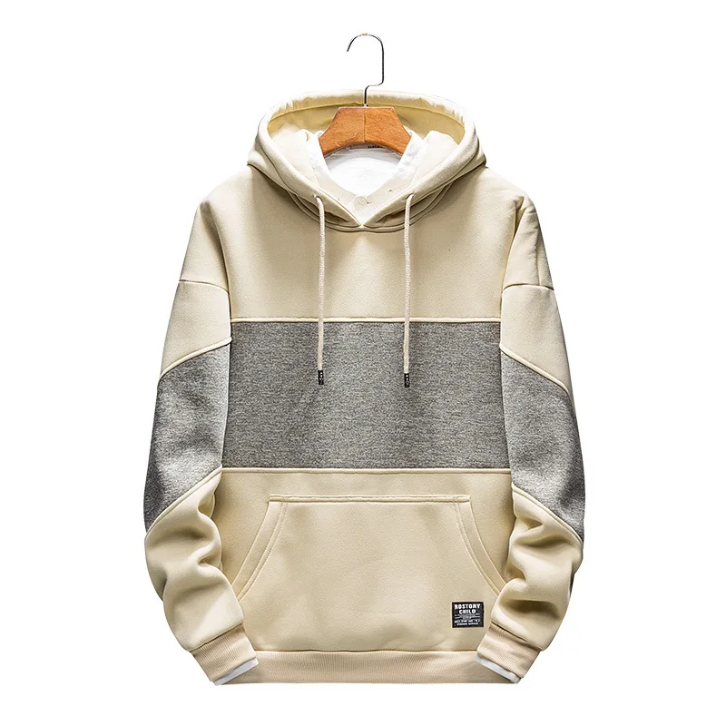 Zogaa Мужская Хип-Хоп толстовка с капюшоном Цветные Лоскутные толстовки уличная