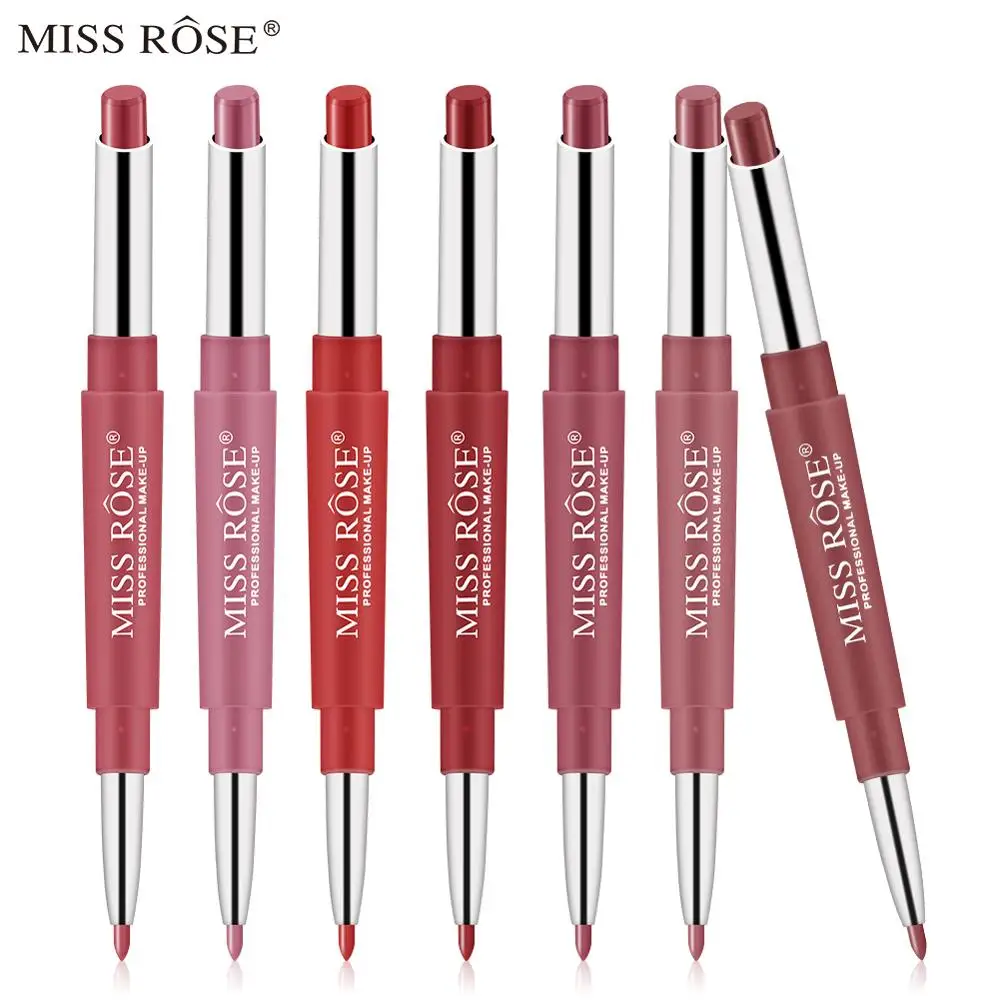 Подводка для губ Miss Rose 30 цветов стойкая матовая водонепроницаемый карандаш