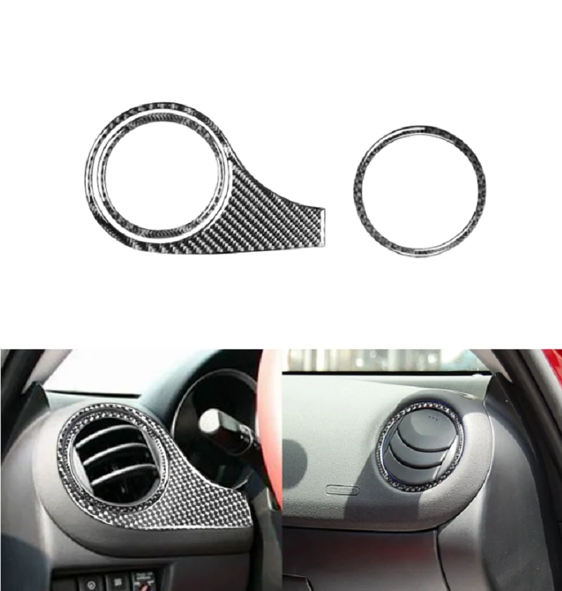 

Fit For Mazda RX-8 RX8 2004-2008 Accessories AC Outlet Air Vent Frame Ring Carbon Fiber Modified Interior Sticker