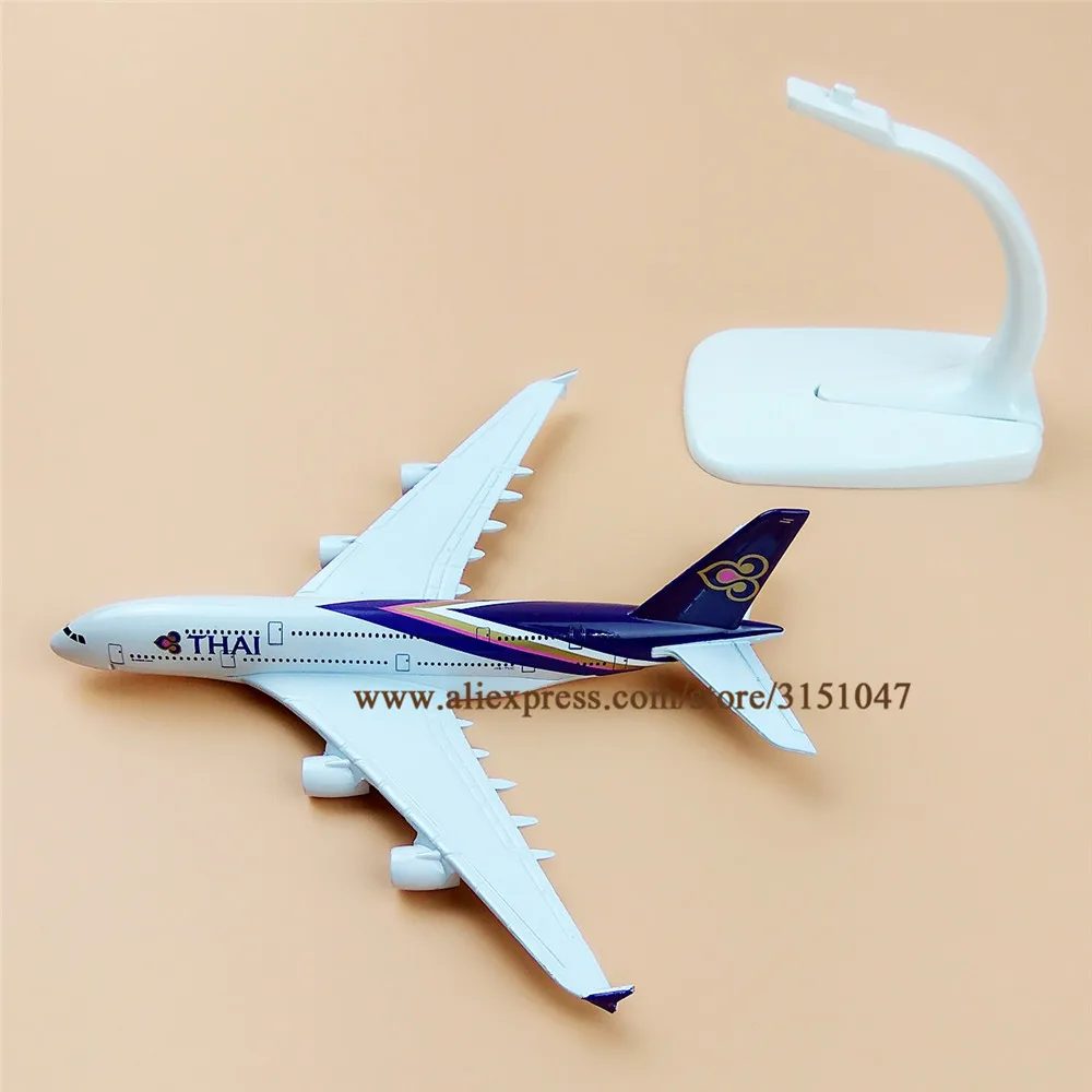Модель самолета Air Thailand 380 A380 Airlines модель из металлического сплава литья под