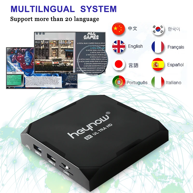 Приставка Игровая HEYNOW X Max Plus 8K HD Wi-Fi 50000 + для PS1/PSP/N64/SS Android 9 EE4.2 | Электроника