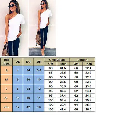 

2020 Summer New arrival Women Casual One Shoulder T-Shirts Tops Ladies Slash Neck Chiffon Tee T Shirt White Tshirt Tops