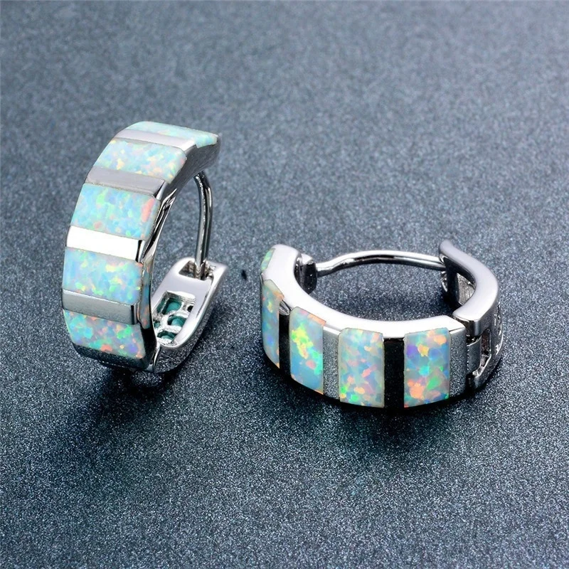 

Fashion Simple Opal Round Earrings Female Romantic Banquet Accessories Charm Jewelry Valentine's Day Gift Jewelry Wholesale