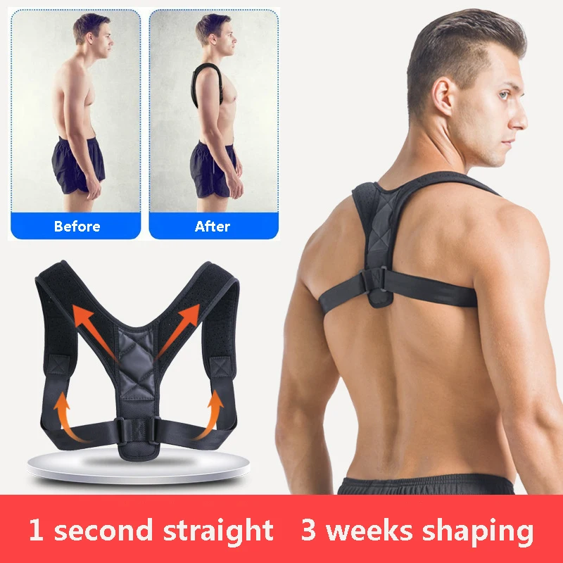 

Корректор осанки с горбами регулируемый пояс для ключиц позвоночника спины плеч поясницы для мужчин женщин мужчин коррекция осанки фиксир...