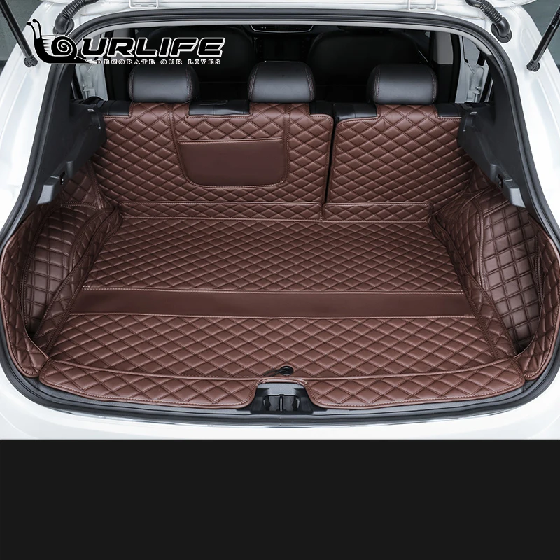 Кожаные Коврики для заднего багажника автомобиля стильные анти-грязные
