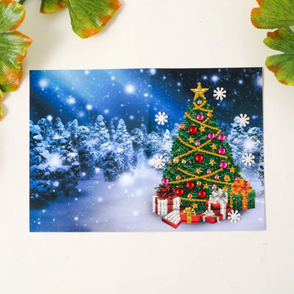 Стразы открытка дерево бумага для студентов 5D конверт детский подарок сделай сам