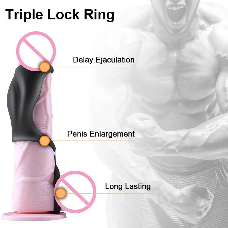 Кольцо на пенис для мужчин с задержкой эякуляции 2 шт. | Красота и здоровье