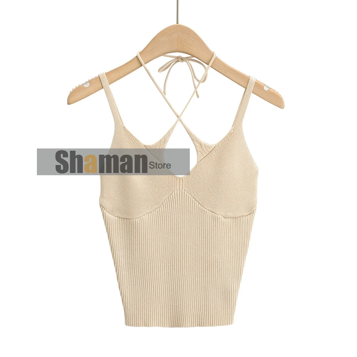 2021 Summer New Knitted Cross Two-Way Sexy Sling luxury Fashion Lace-up cropped tops for women slim fits crop white corset top