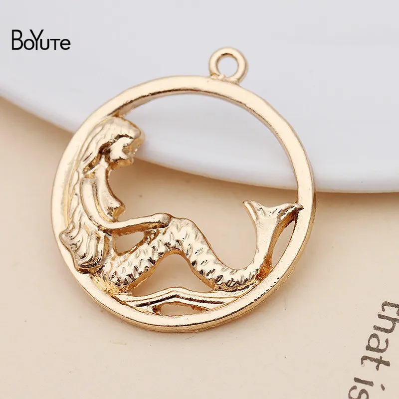 KC Gold-27.5MM BoYuTe(20 Pieces/Lot) Metal Alloy 40*34MM Maple Leaf Materials Vintage Hand Made Diy Jewelry Accessories Wholesale - Цвет: KC Gold-27.5MM