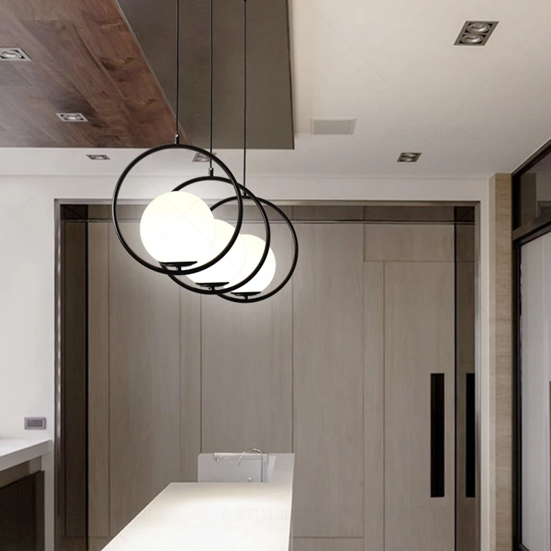 LukLoy подвесной светильник из матового стекла с шариком для спальни фойе кладовой