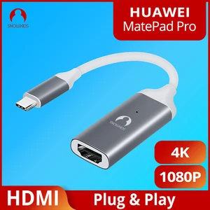 Адаптер Snowkids с USB C на HDMI, портативный адаптер типа c папа на HDMI мама для Macbook Huawei P20 Samsung S8