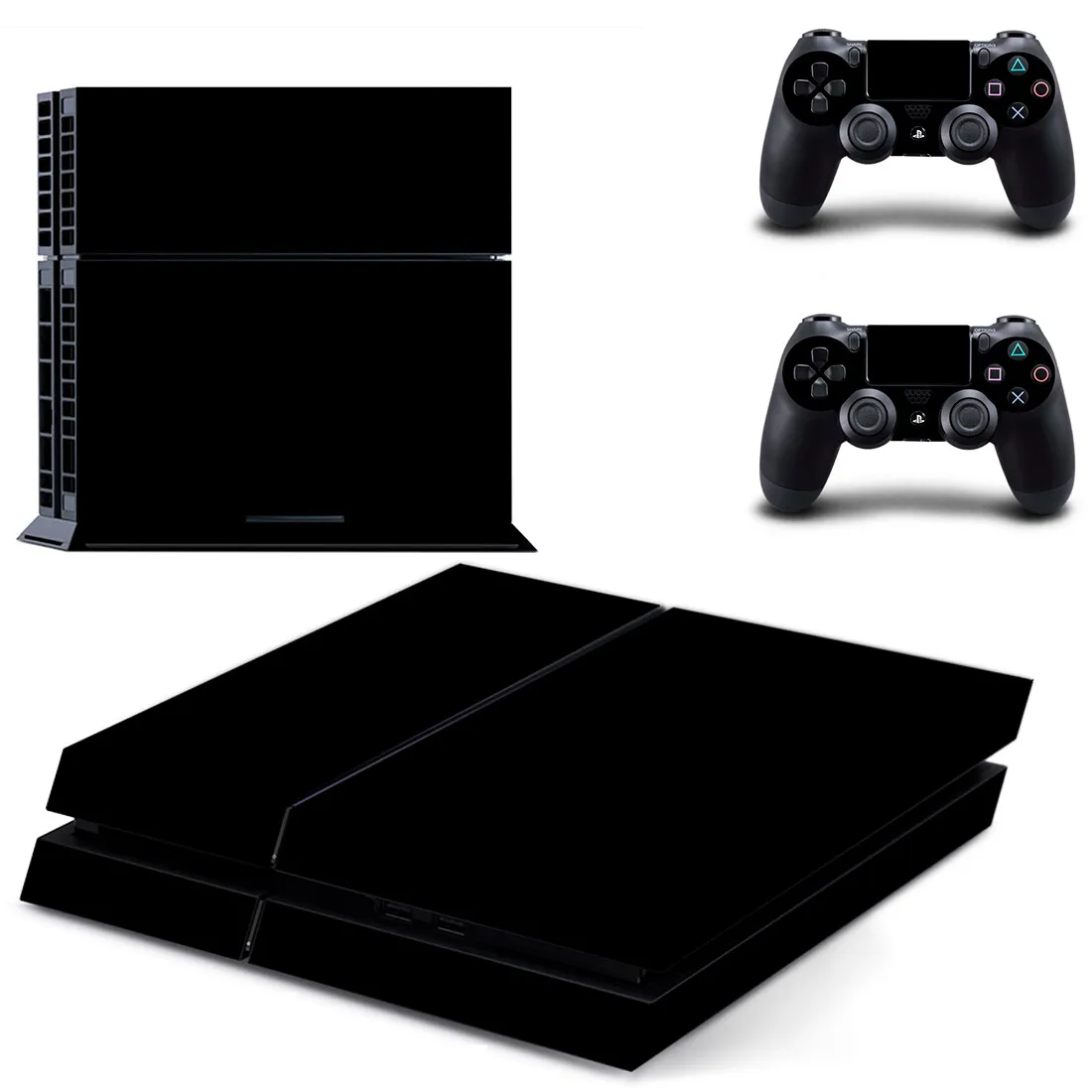 Pure Black Color PS4 Stickers Play station 4 Skin Sticker Decals For PlayStation 4 PS4 Console & Controller Skins Vinyl