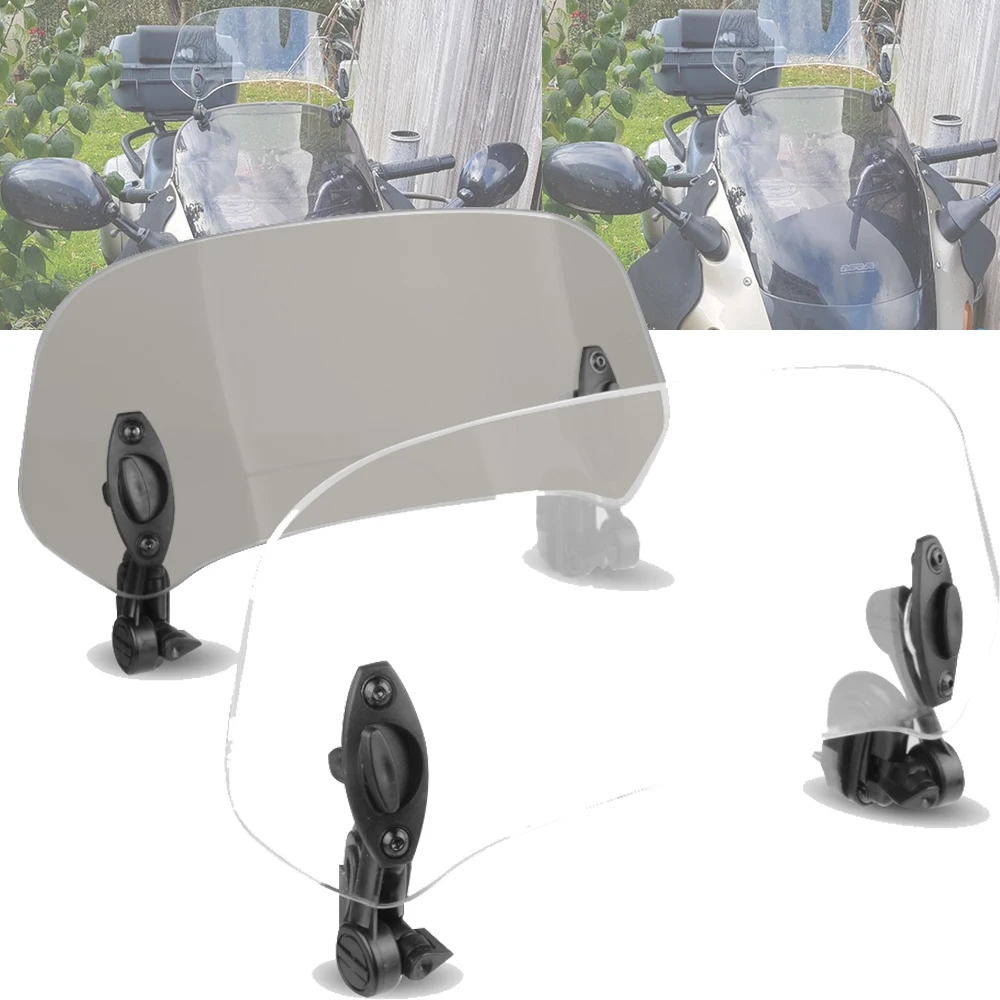 Мотоцикл лобовое стекло регулируемый экран ветер Расширение спойлер воздушный