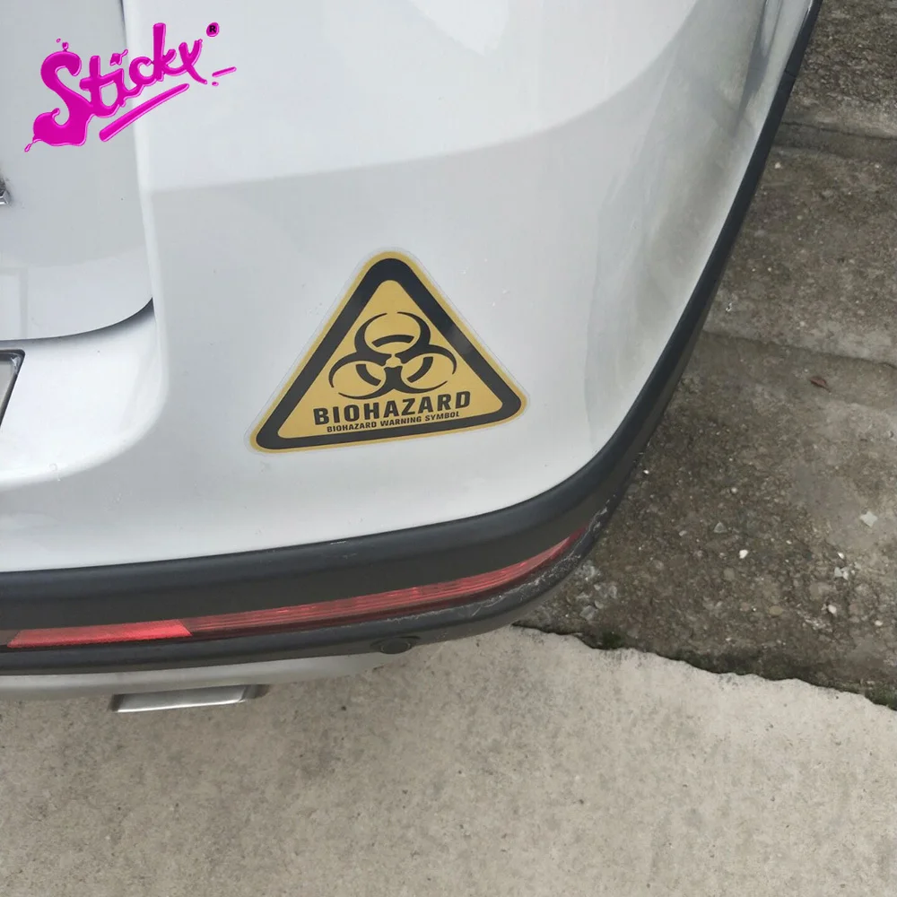 Клейкий мультяшный треугольный алюминиевый предупреждающий символ