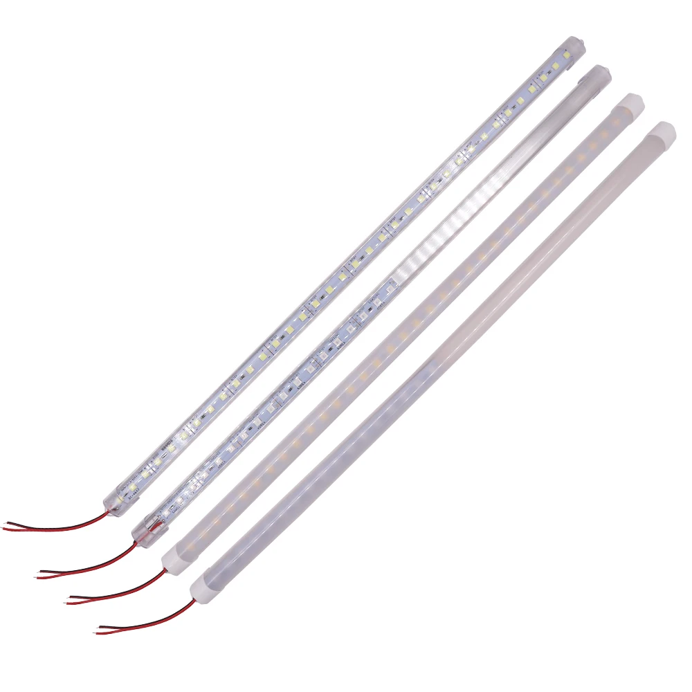 5/10/20/50 шт светодиодный свет бар светодиодный полосы 12V 5054 SMD алюминиевый профиль для кухни освещение 25 см 50 см 100 см жесткий супер яркий свет