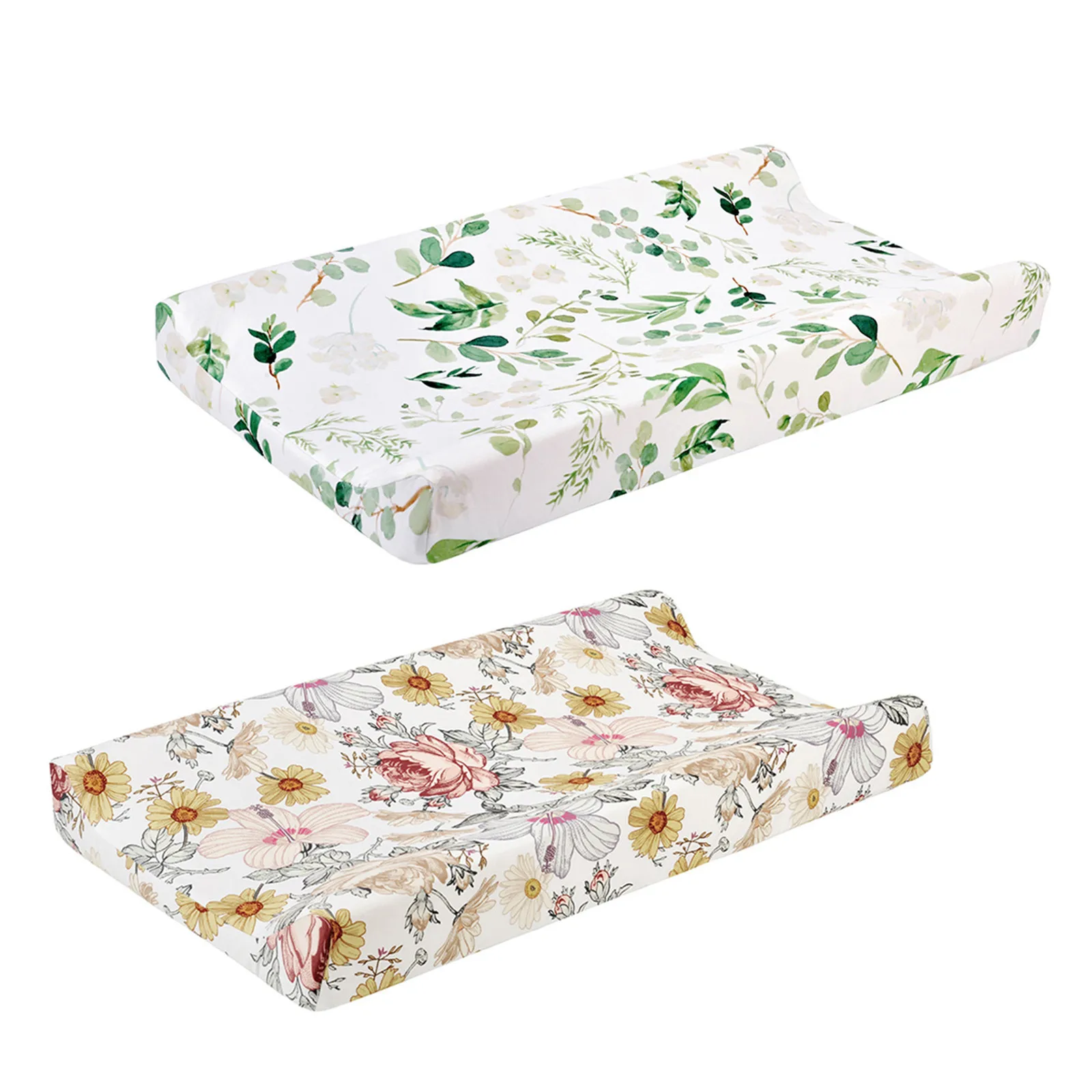

Baby Nursery Diaper Changing Pad Cover Changing Mat Cover Flowers Printing Washable Changing Table Cover Baby Care Accessories