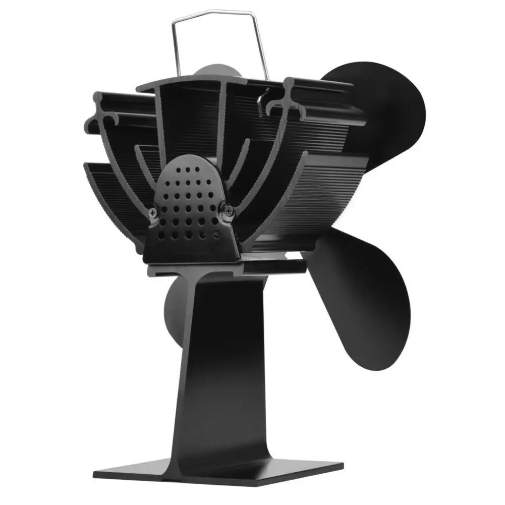 

Household 4-Blade Fireplace Fan Thermal Power with Digital Temperature Display Thermal Power with Digital Temperature Display