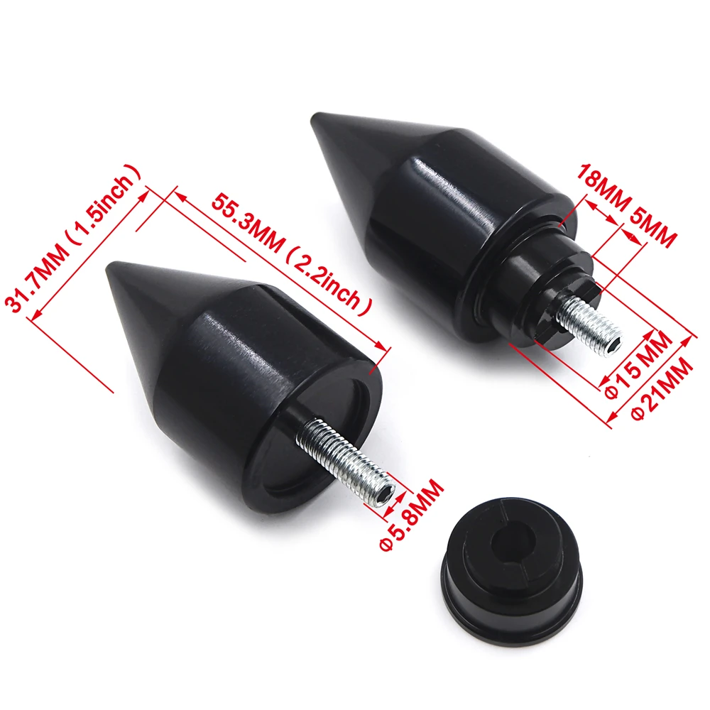 Aftermarket Бесплатная доставка мотоциклетные части черные концы шипа рукоятка руль