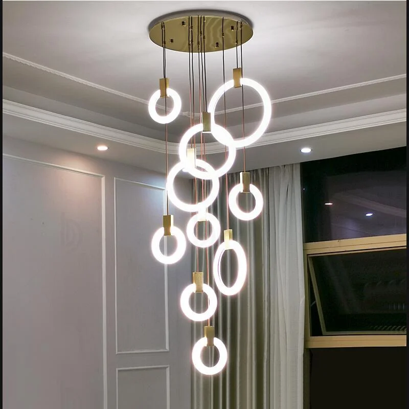 Современный светодиодный кольцевой подвесной светильник для салона клуба