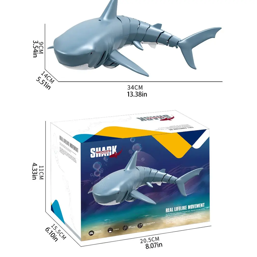 

2.4G Remote Control Shark New Children'S Summer Water Spoof Four-Way Bathroom Pool Animal Water Spray Toy