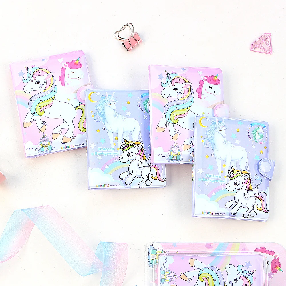Kawaii единорог мультфильм блокнот шариковая ручка для записей канцелярские