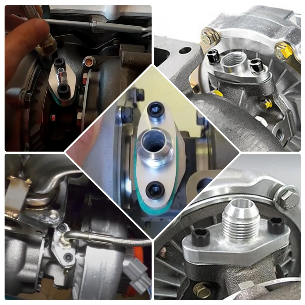 Бесплатная доставка турбо масло возврат/Слив фланец адаптер AN10 для GT28 GT30 GT35 T25 HT