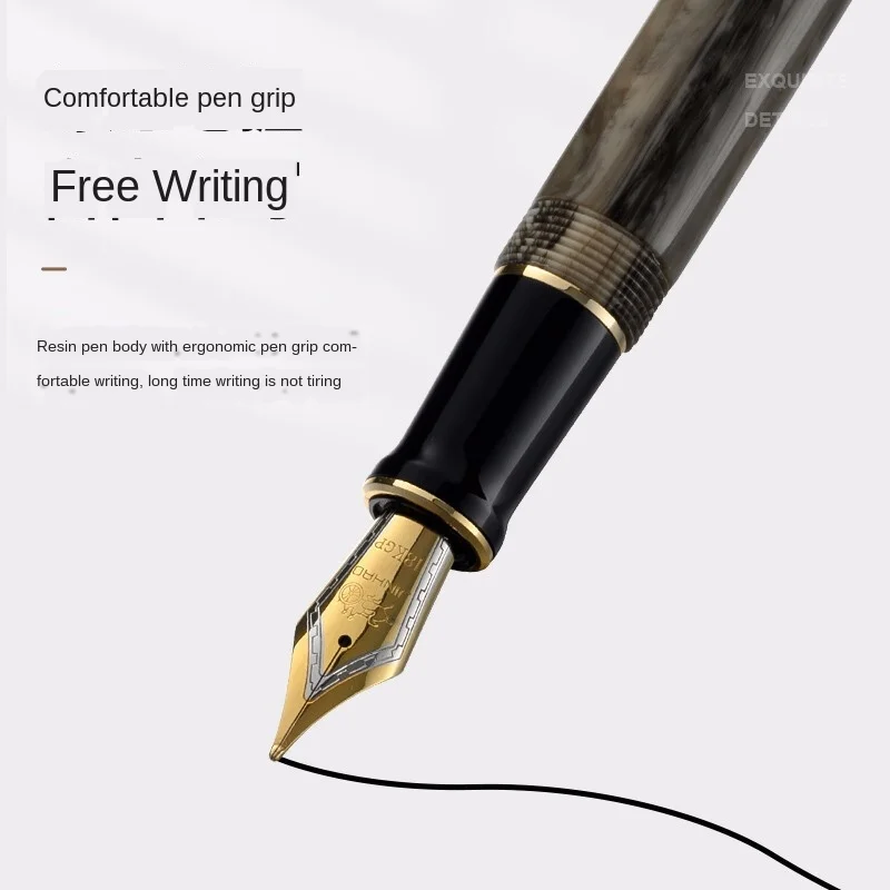 Jinhao 100 Centennial перьевая ручка из смолы 18KGP среднее/изогнутое перо 0 6/1 2 мм с