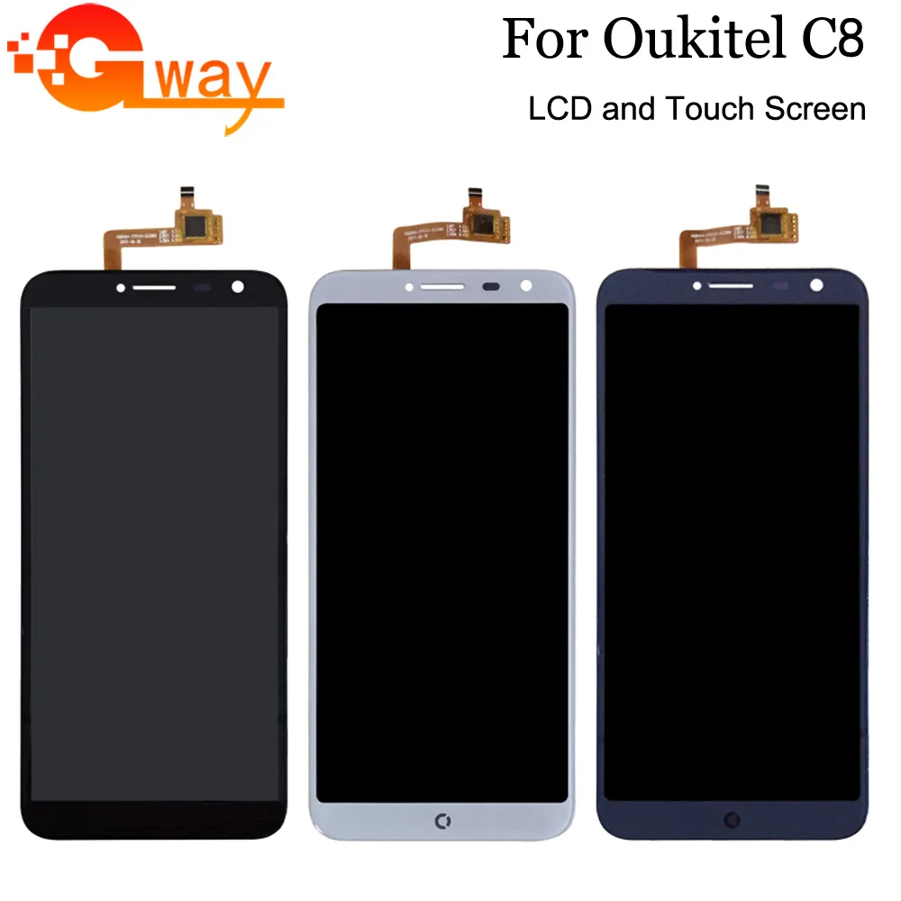 5,5 дюймов для Oukitel C8 ЖК-дисплей Дисплей+ Сенсорный экран тестирование ЖК-дисплей+ дигитайзер Стекло Панель Замена для oukitel c8