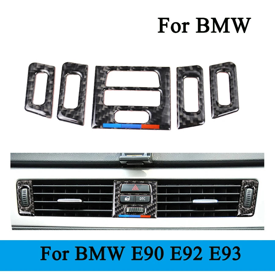

Car Interior Central Air Conditioner Outlet Decoration Carbon Fiber Frame Cover For BMW E90 E92 E93 2005-2012 3 Series