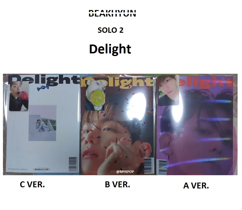 

[MYKPOP]~ 100% Официальный оригинал ~ Beak hyun SOLO 2 альбом: Delight, KPOP Fans Collection SA20061902