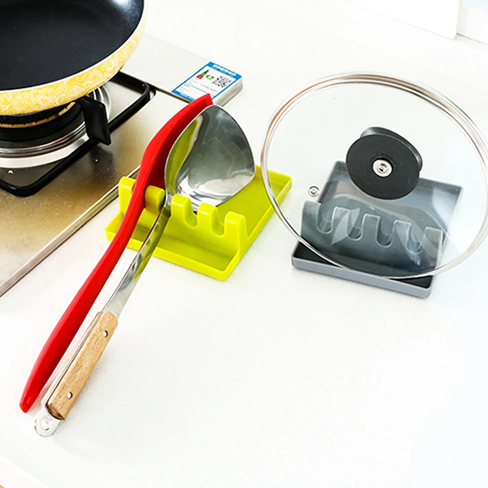 Силиконовая подставка для ложки с четырьмя вертикальными полками хранения