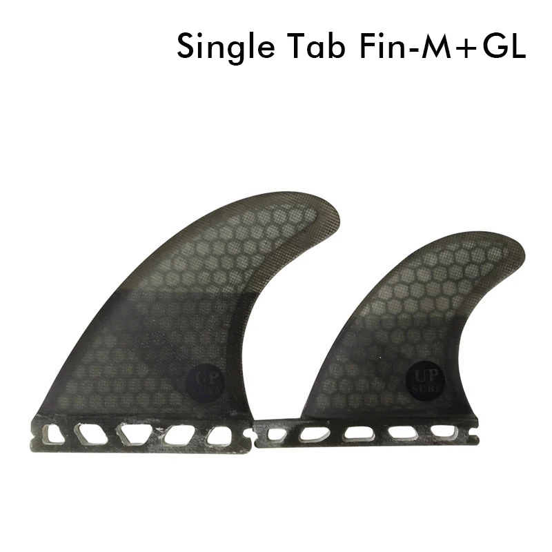 Плавники с одним язычком M + GL для серфборда Quad плавник Сотами стекловолоконная