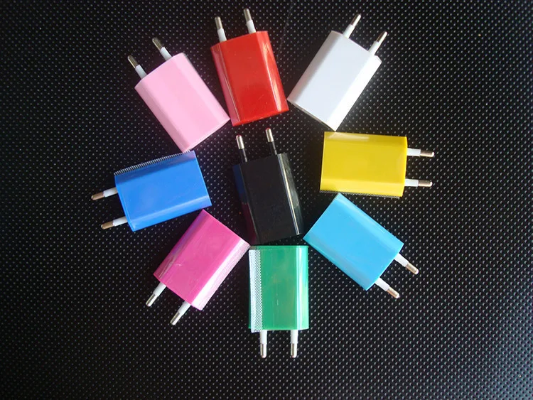 100 шт./лот Новинка 5 в 1 а красочное высокое качество ЕС USB настенное домашнее