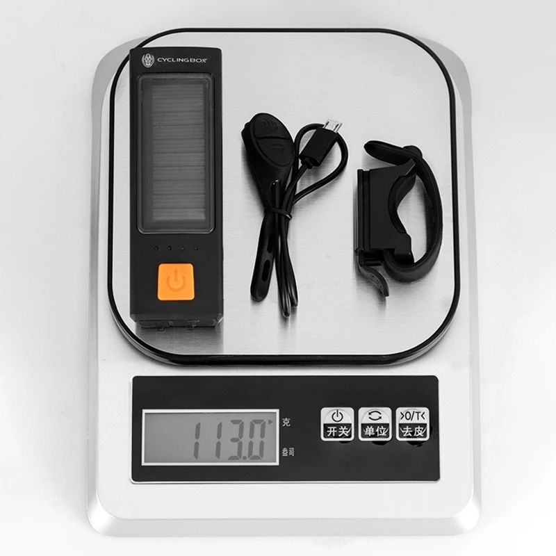 Велосипедный светодиодный фонарь на солнечной батарее 400 лм 1200 мАч | Спорт и