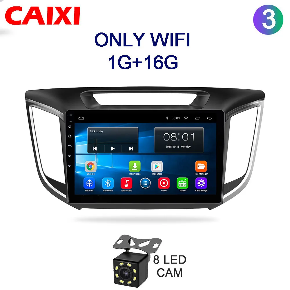 Cx-IX25-CAM Автомобильный Android 8,1 2G ram 3 2G rom автомобильный Радио мультимедийный плеер gps навигация для hyundai ix25 creta- 2din видео плей - Цвет: Cx-IX25-CAM