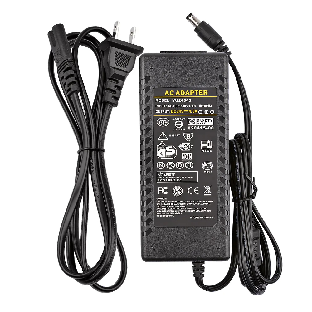 

Amplifier 24V Power Adapter AC100-240V To DC24V 4.5A Power Supply For TPA3116 TPA3116D2 TDA7498E Sound Amplifiers US EU Plug