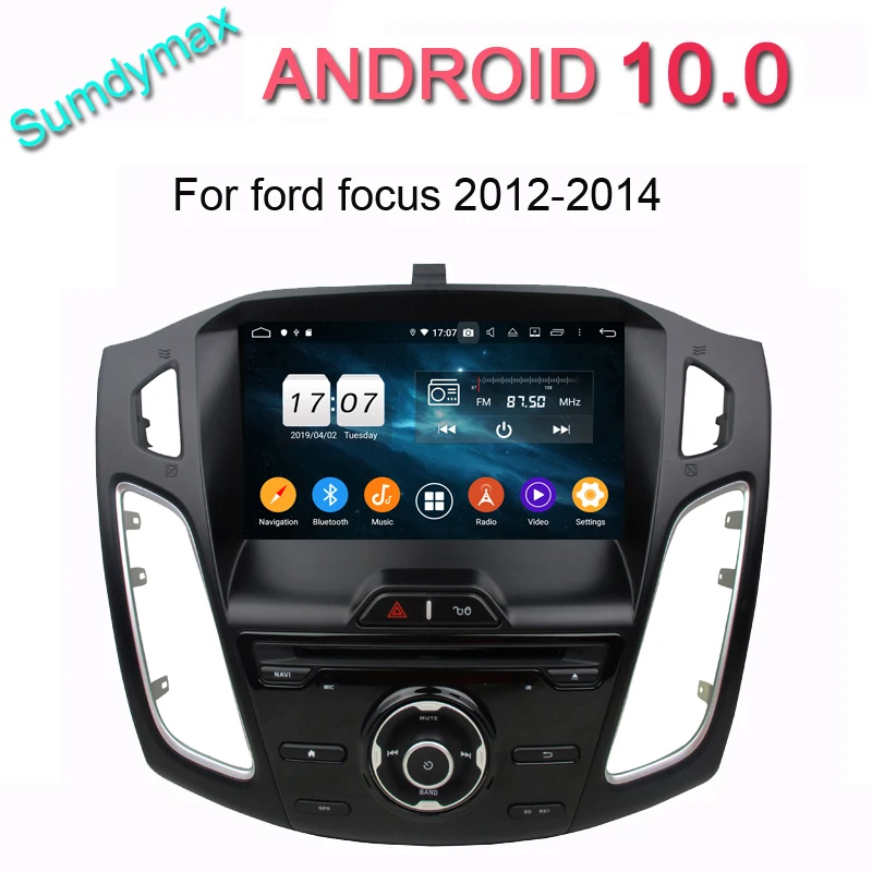 Автомобильный dvd gps навигатор 9 &quot one din android 10 для ford focus 2012 2013 2014 с восьмиядерным