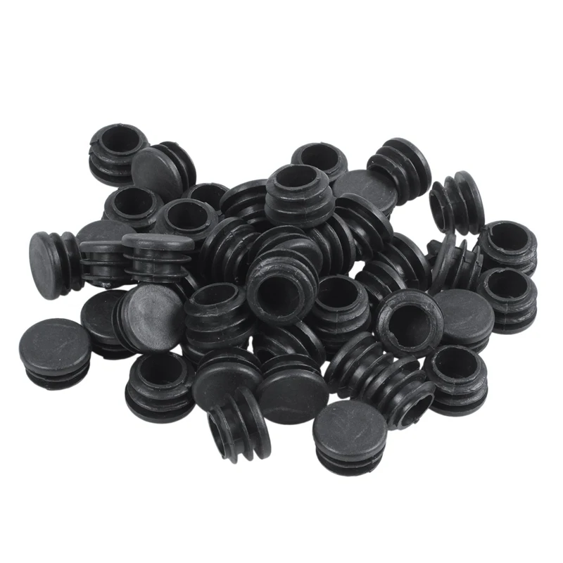 

Plastic Round Cap Chair Table Legs Ribbed Tube Insert 22mm Dia 50 Pcs