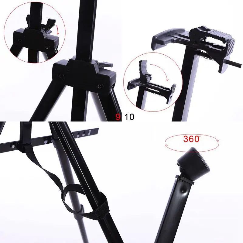Portable Folding Easels Stand With Gym Bag For Artist Painting Outdoor Fold Table Easel 170cm Height Aluminum Set | Канцтовары для