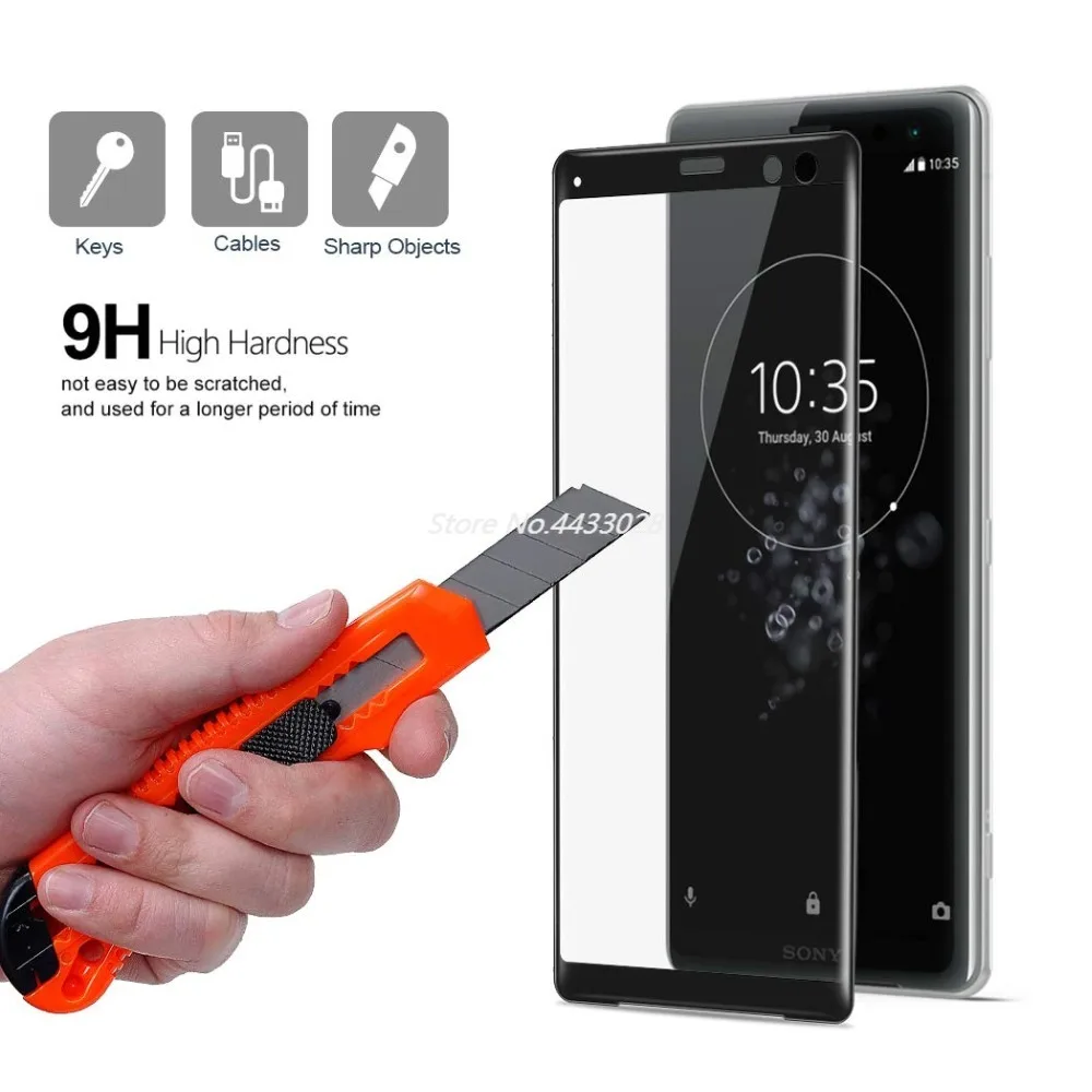 Защитное стекло закаленное 3D для SONY Xperia X XP XZ XZS XZ1 XZ2 XZ3 Compact PREMIUM XA XA1 PLUS|Защитные