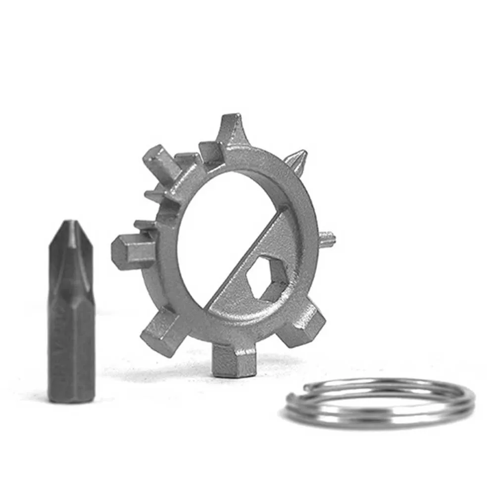 

12 In 1 Multitools Stainless Steel Opener Keychain Portable Bike Screwdriver Multi Bicycle Repair Tool Cycling Screw Keyring