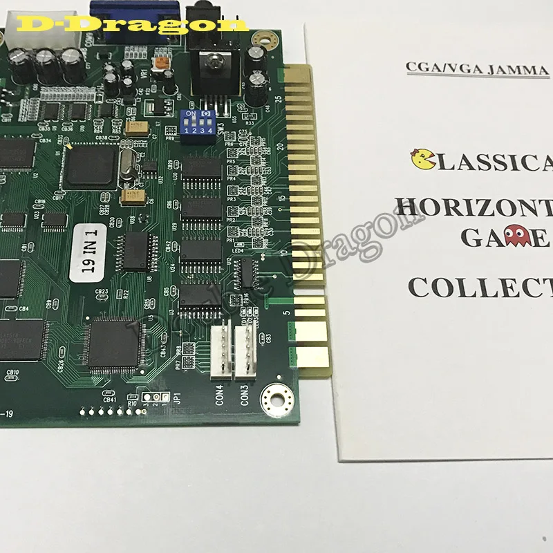 CGA/VGA 19 в 1 классическая горизонтальная игровая коллекция Jamma Bubbles/Blaster/Marios Bros/ Splat/