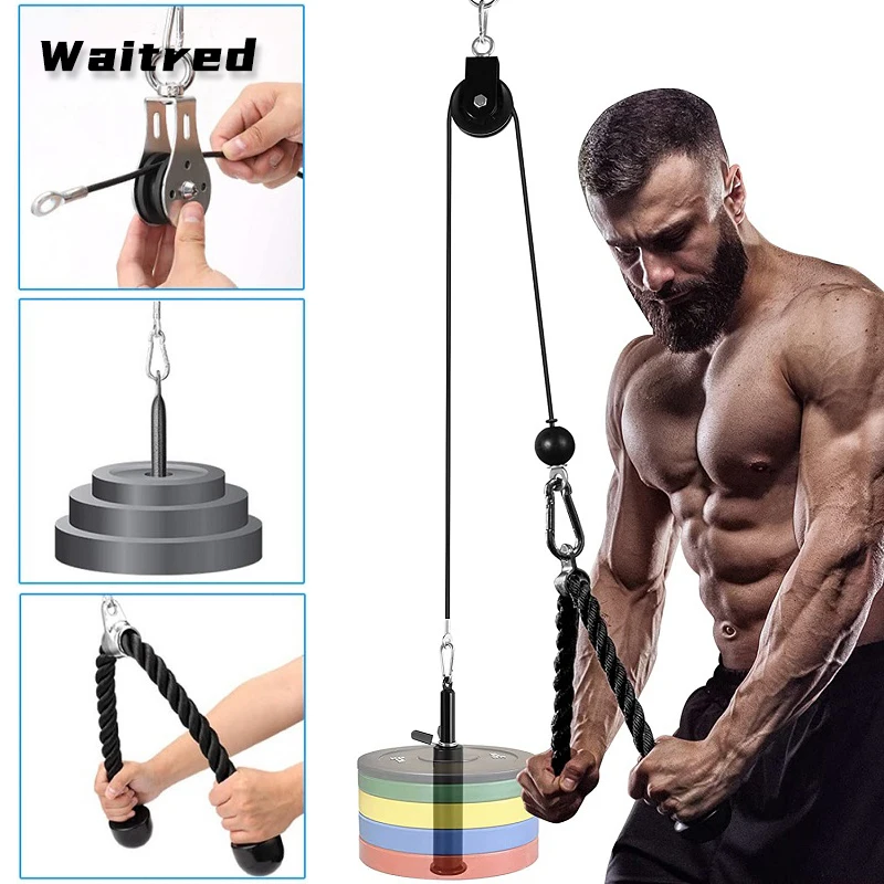 

Waitred домашний тренажер для тренировок бицепс бластер Регулируемая длина Трицепс шкив Pro-шкив кабельная машина система аксессуары для фитне...