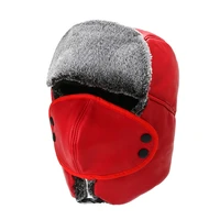 winter thickened ski mask thermal face cover cap hat with earflaps outdoor windproof mask hat warm with earmuffs