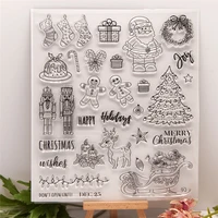 new transparent stamp of santa clau fawn soldier sugarman scrapbook paper diy card clear seal transparent painting clear stencil