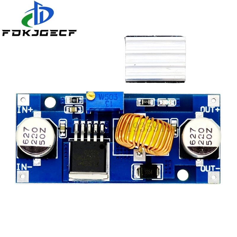 5A XL4015 DC-DC 4-38V to 1.25-36V 24V 12V 9V 5V Step Down Adjustable Power Supply Module LED Lithium Charger With Heat Sink