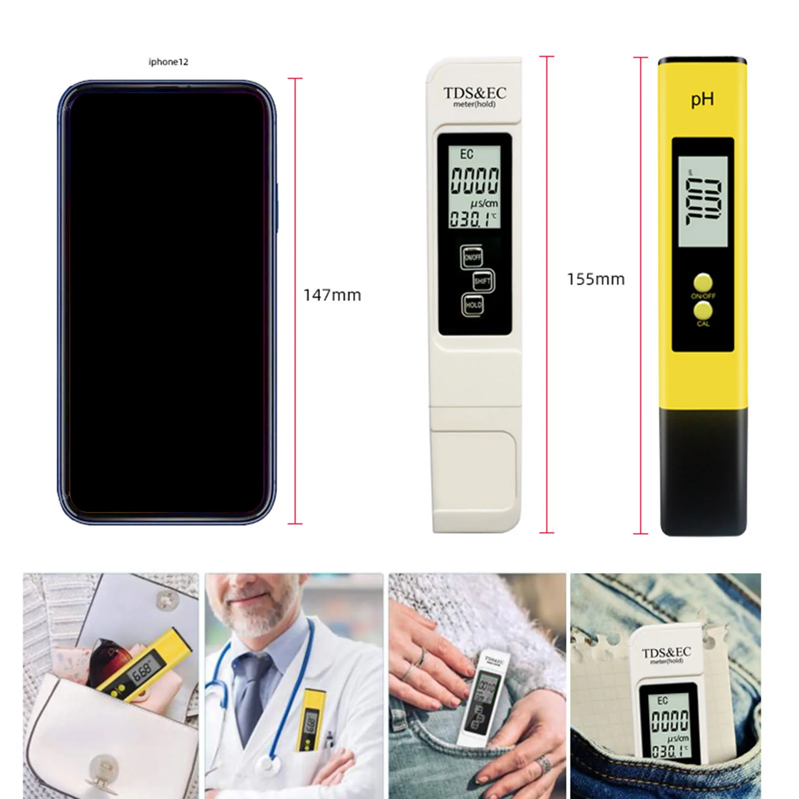 PH Acidometer датчик качества воды значение Тесты продукция EC и TDS проводимость Тестеры